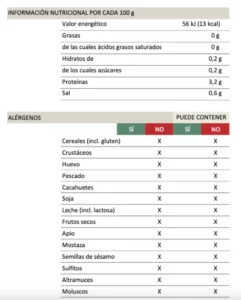 informacion nutricional caldo de pollo salsus diabetesbien