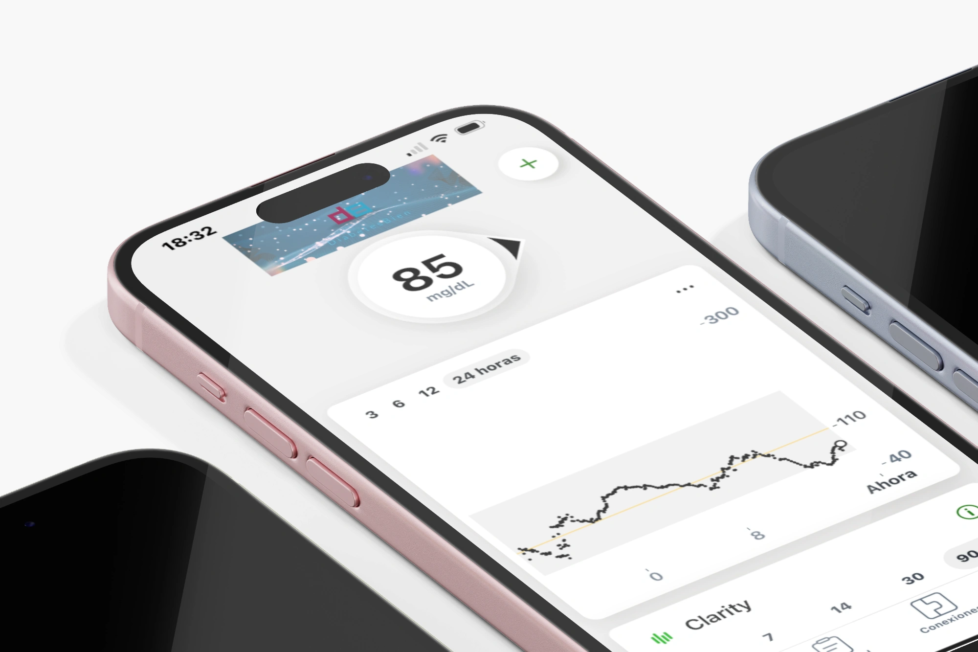 Aplicación de monitorización de glucosa en iPhone para REINICIA BIEN
